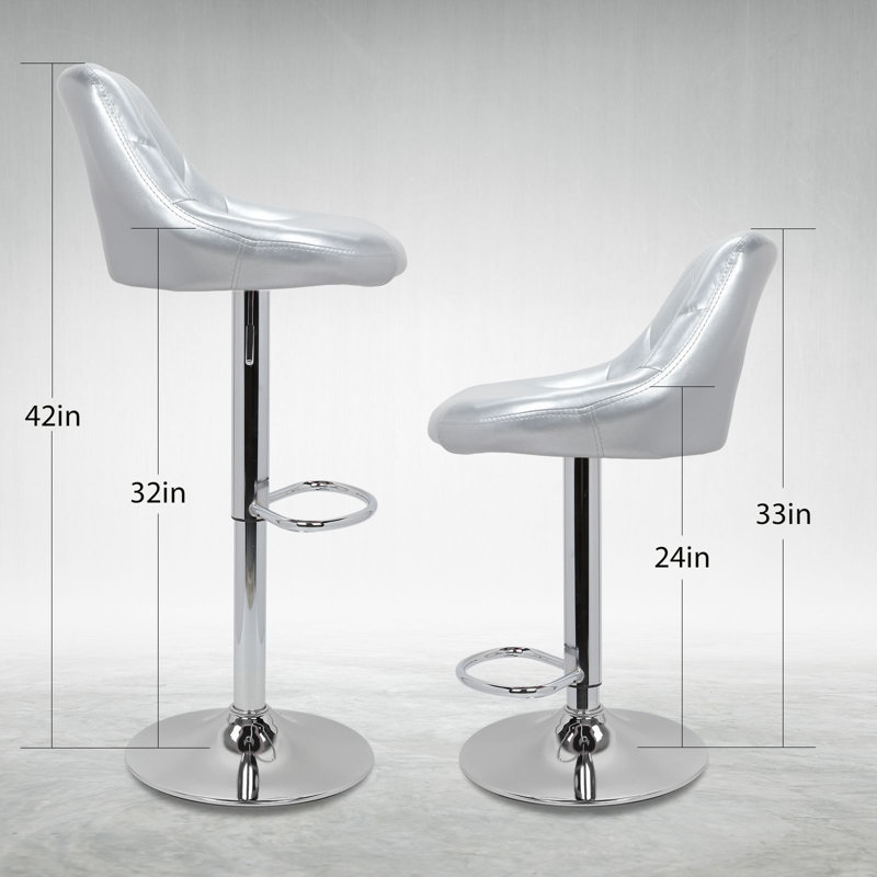 Wade Logan® Loxley Swivel Adjustable Height Bar Stool & Reviews Wayfair